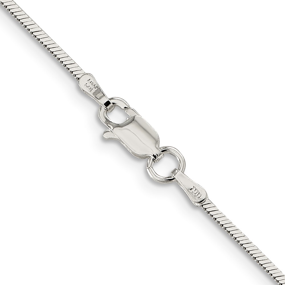 Sterling Silver 1.25mm Square Snake Chain (QSQ040-20)