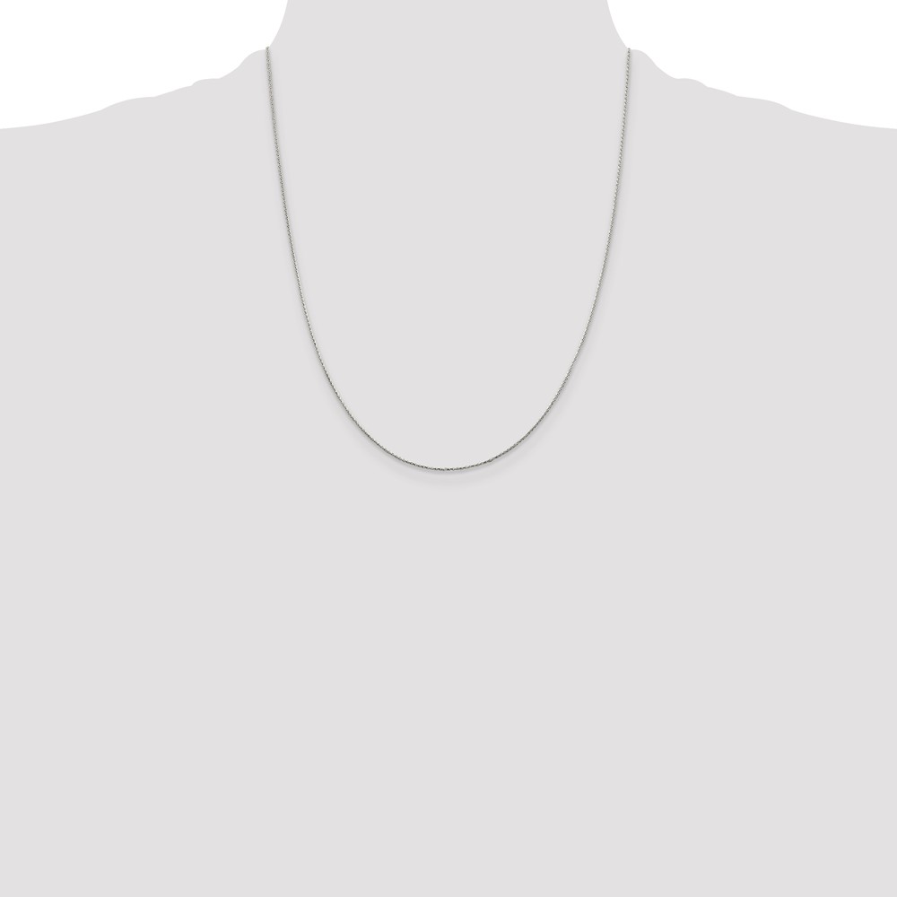 Sterling Silver .85mm Diamond-cut Round Spiga Chain (QSR025-22)