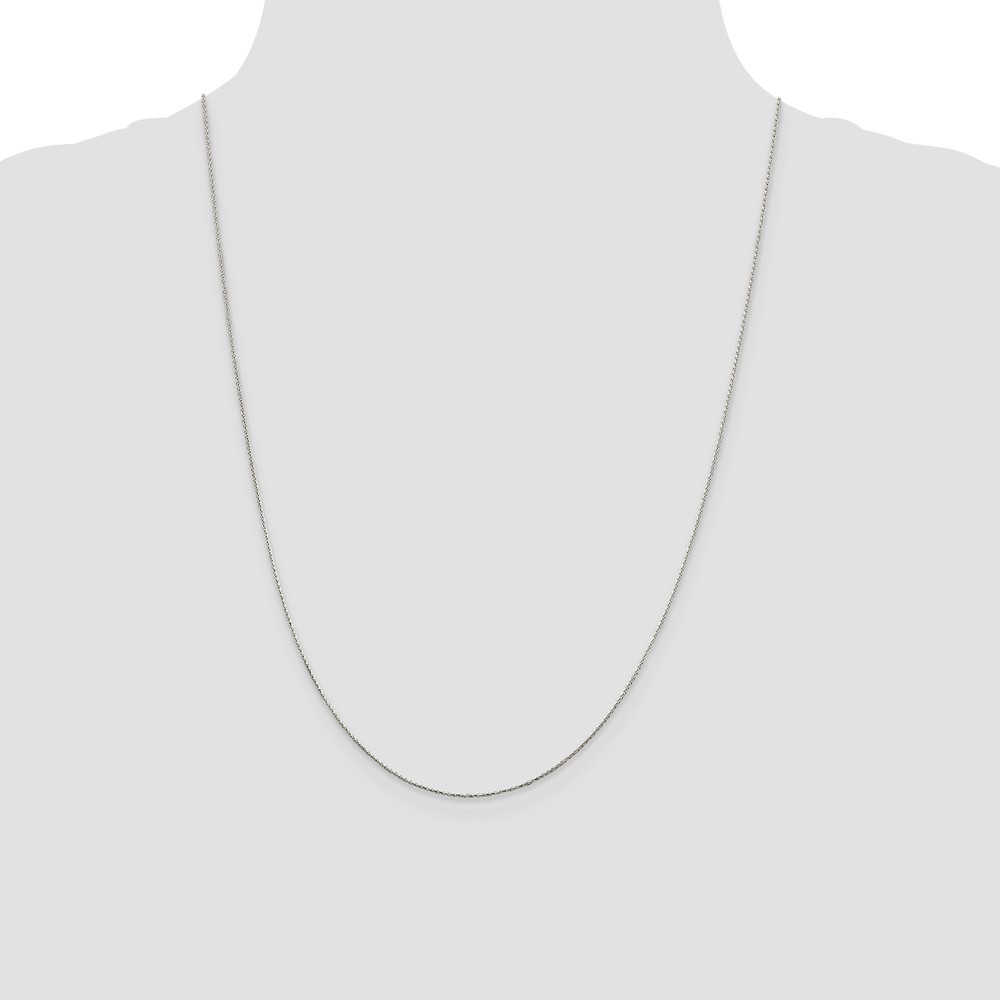 Sterling Silver .85mm Diamond-cut Round Spiga Chain (QSR025-24)