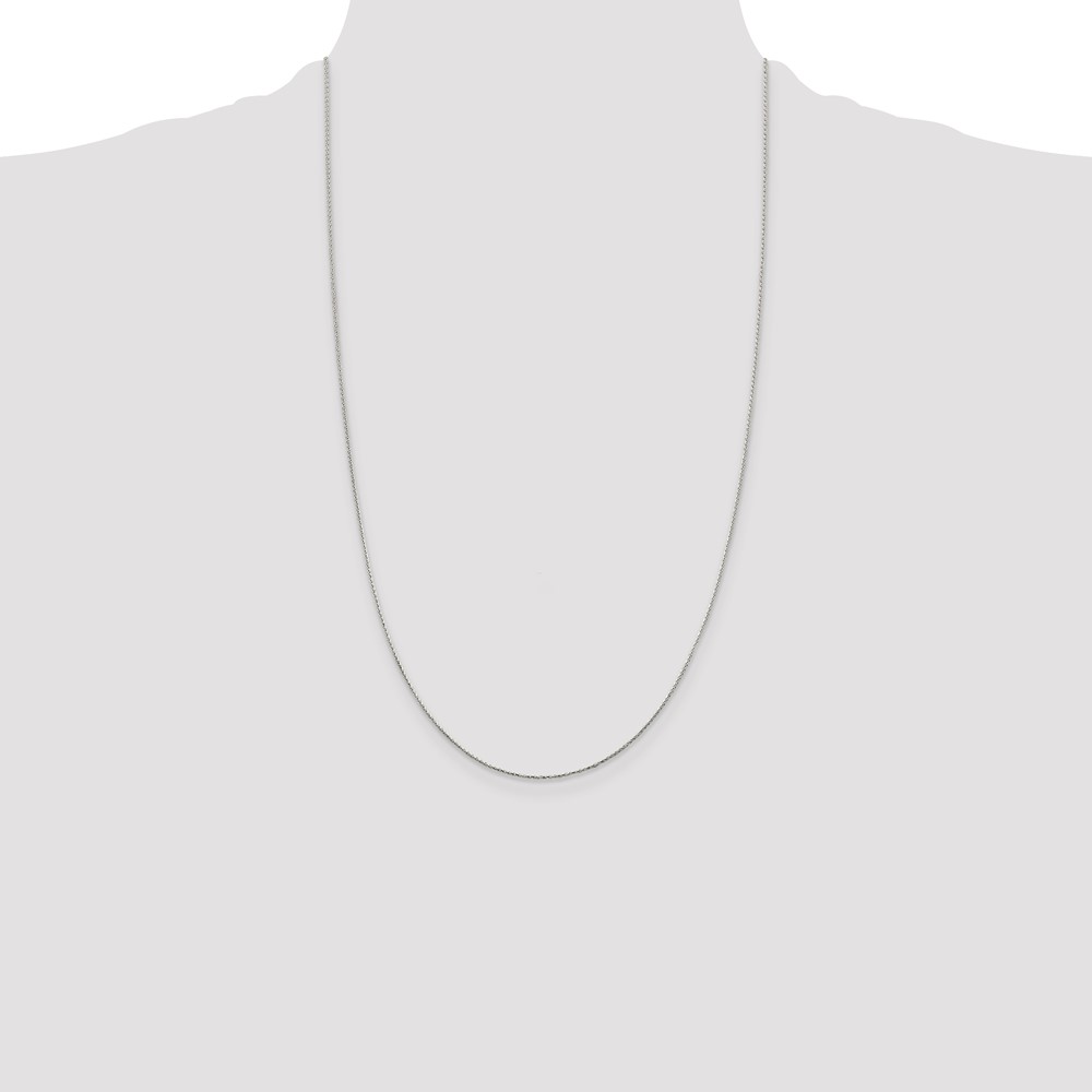 Sterling Silver .85mm Diamond-cut Round Spiga Chain (QSR025-26)