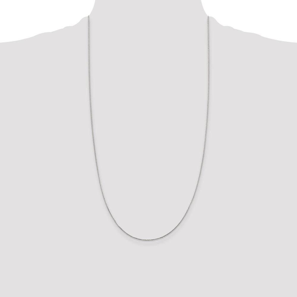 Sterling Silver .85mm Diamond-cut Round Spiga Chain (QSR025-28)