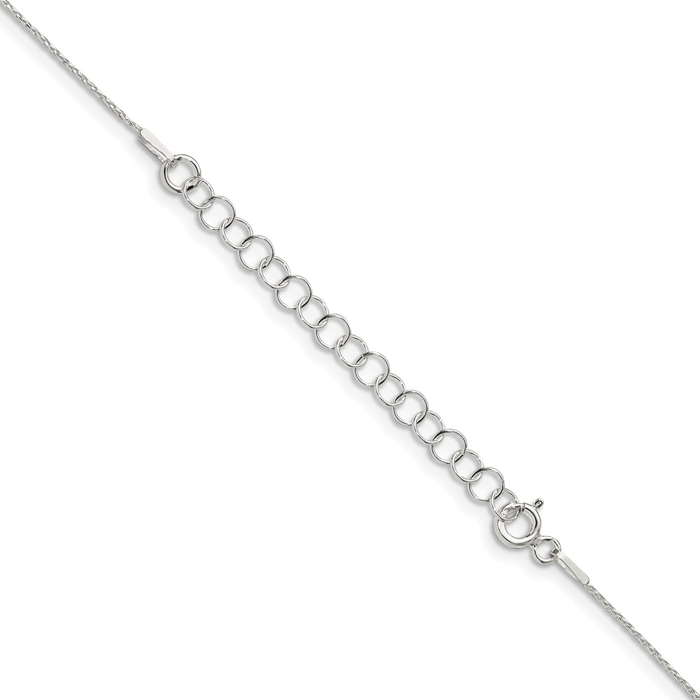 Sterling Silver .85mm Diamond-cut Round Spiga Chain w/2in ext. (QSR025E-18)