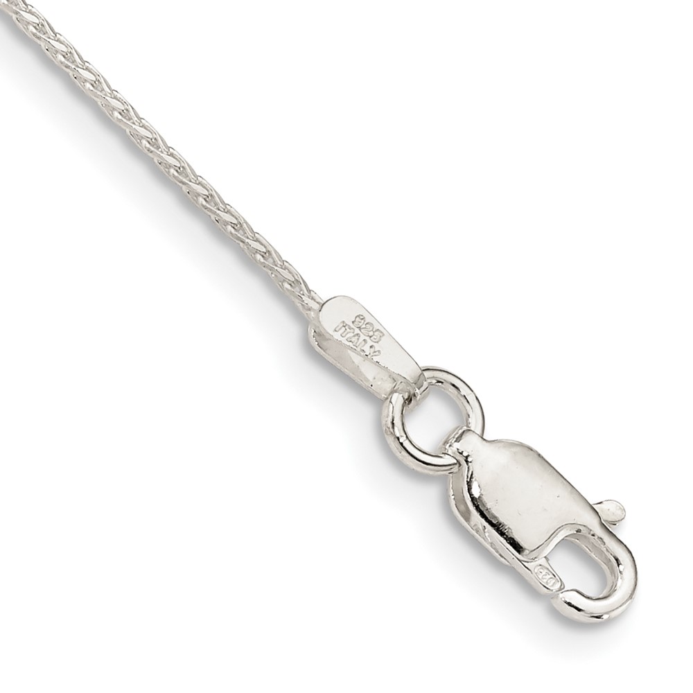 Sterling Silver.95mm Diamond-cut Round Spiga Chain