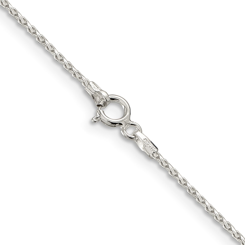 Sterling Silver 1.25mm Diamond-cut Round Spiga Chain (QSR035-20)