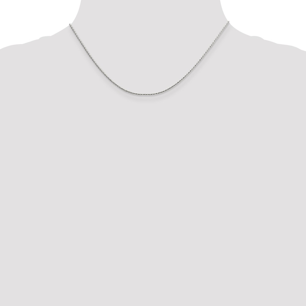 Sterling Silver 1.25mm Diamond-cut Round Spiga Chain (QSR035-16)