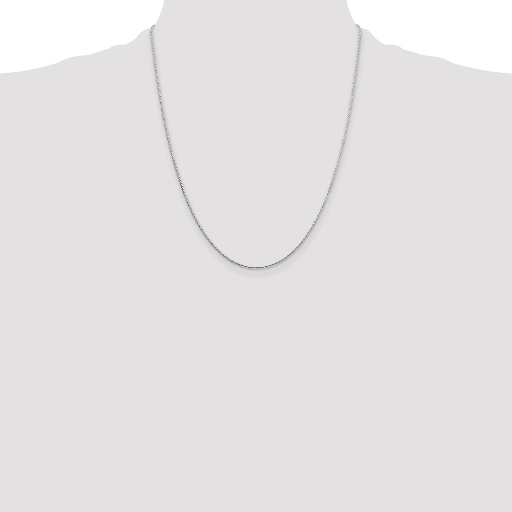 Sterling Silver 1.25mm Diamond-cut Round Spiga Chain (QSR035-22)