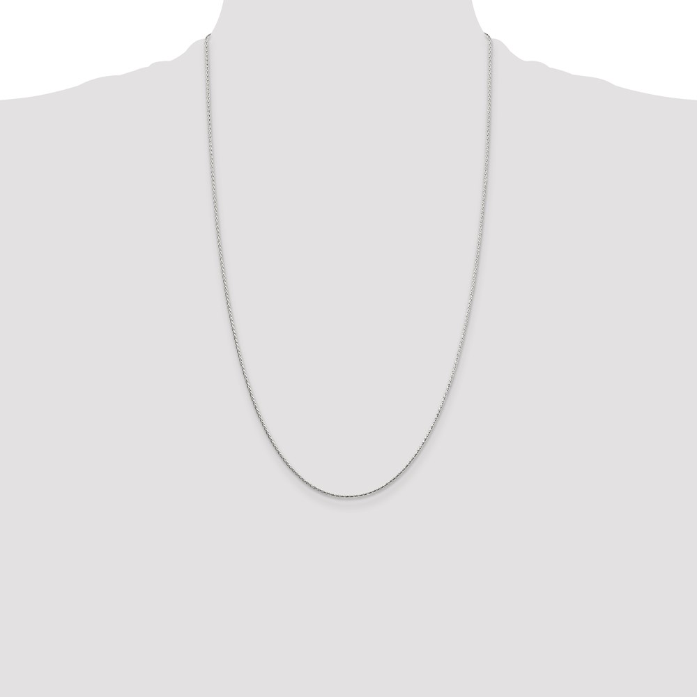 Sterling Silver 1.25mm Diamond-cut Round Spiga Chain (QSR035-26)