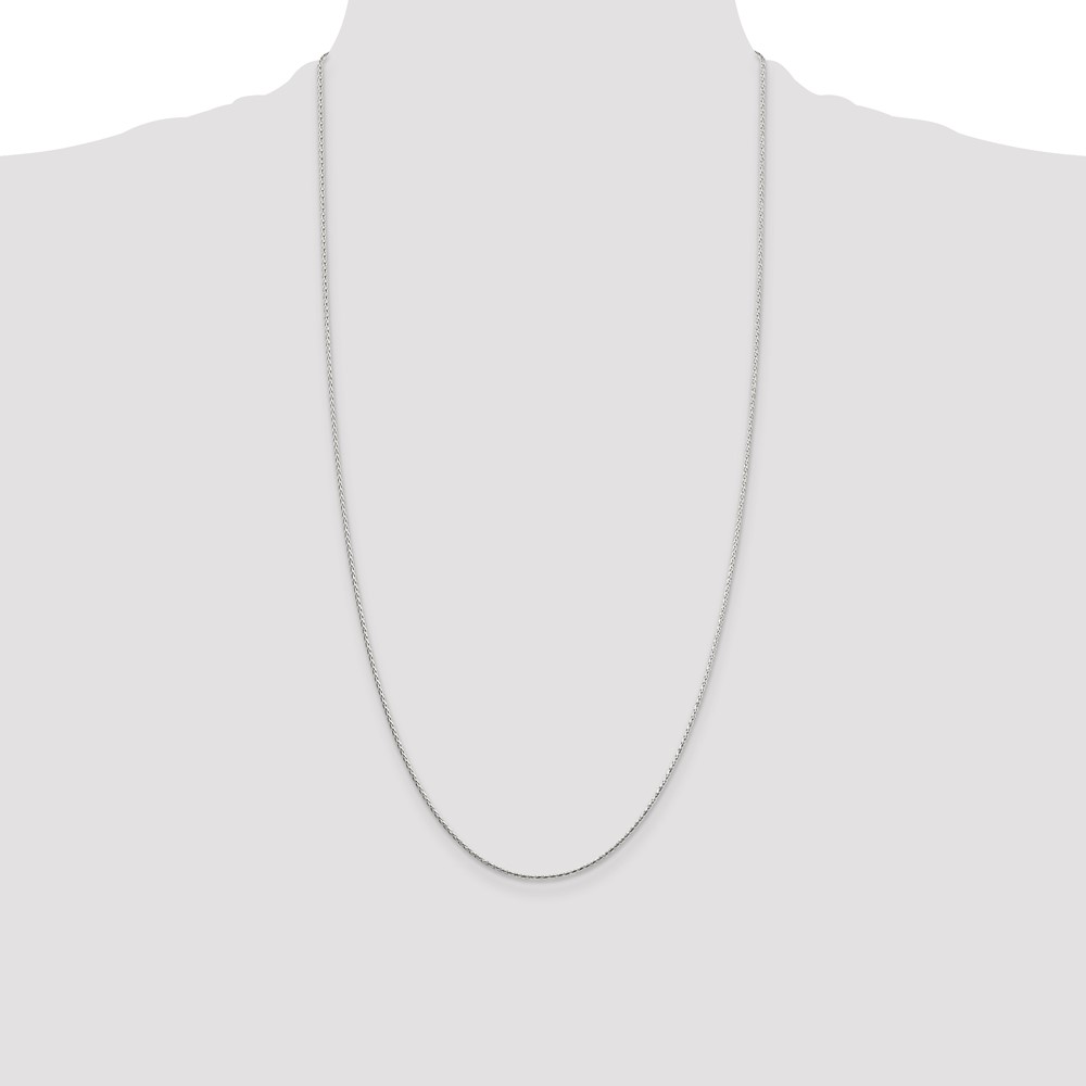 Sterling Silver 1.25mm Diamond-cut Round Spiga Chain (QSR035-28)