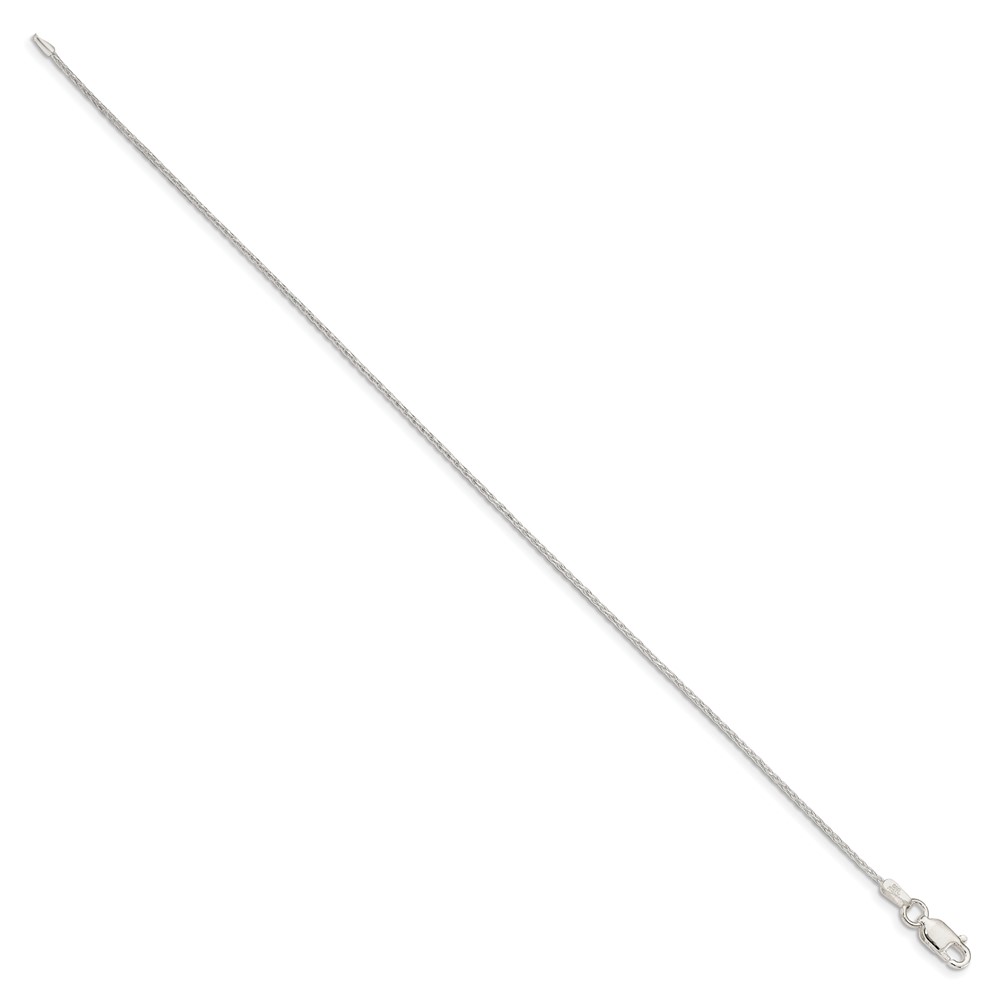 Sterling Silver 1.25mm Diamond-cut Round Spiga Chain (QSR035-7)