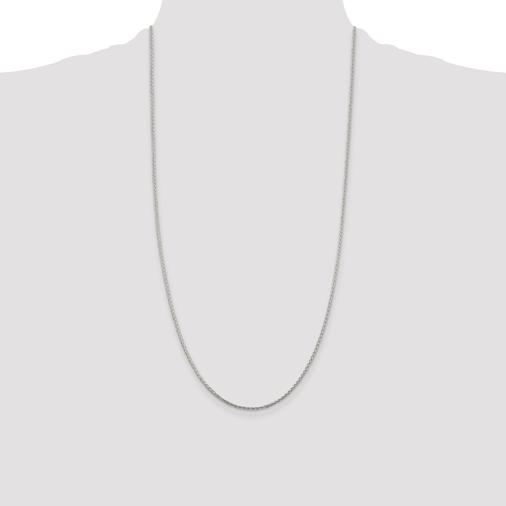 Sterling Silver 1.45mm Diamond-cut Round Spiga Chain (QSR040-28)