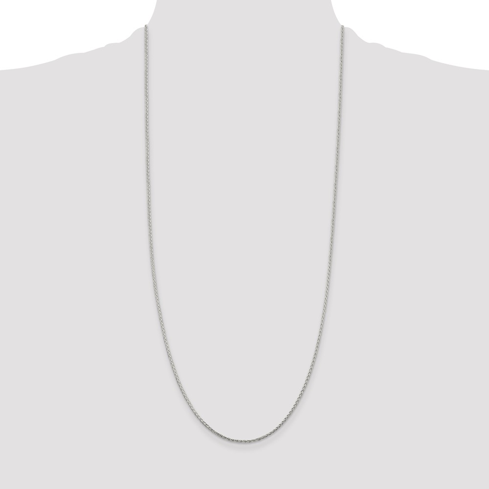 Sterling Silver 1.45mm Diamond-cut Round Spiga Chain (QSR040-30)