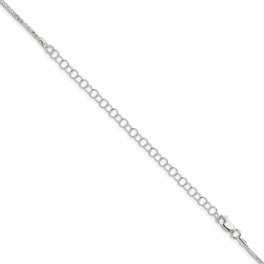 Sterling Silver 1.45mm Diamond-cut Round Spiga Chain w/4in ext. (QSR040E-22)