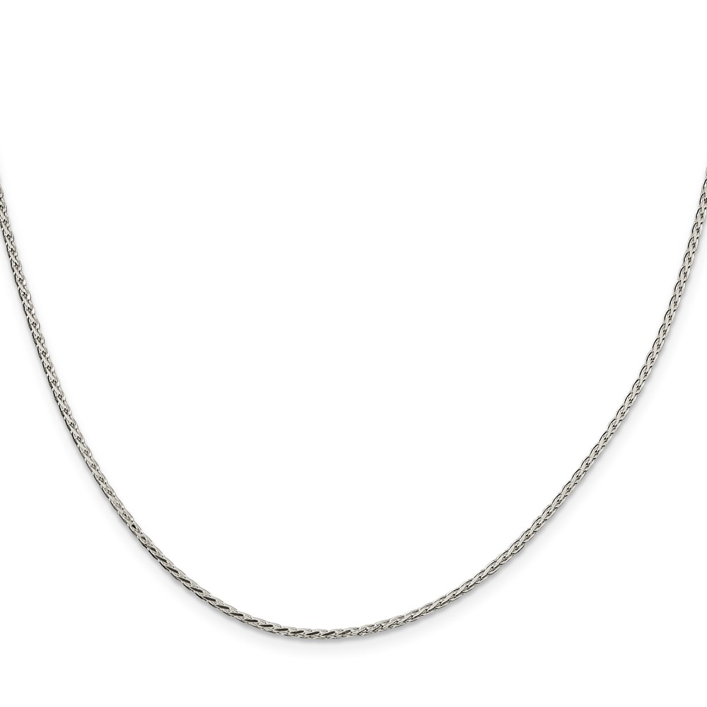 Sterling Silver 1.7mm Diamond-cut Round Spiga Chain w/4in ext. (QSR050E-22)