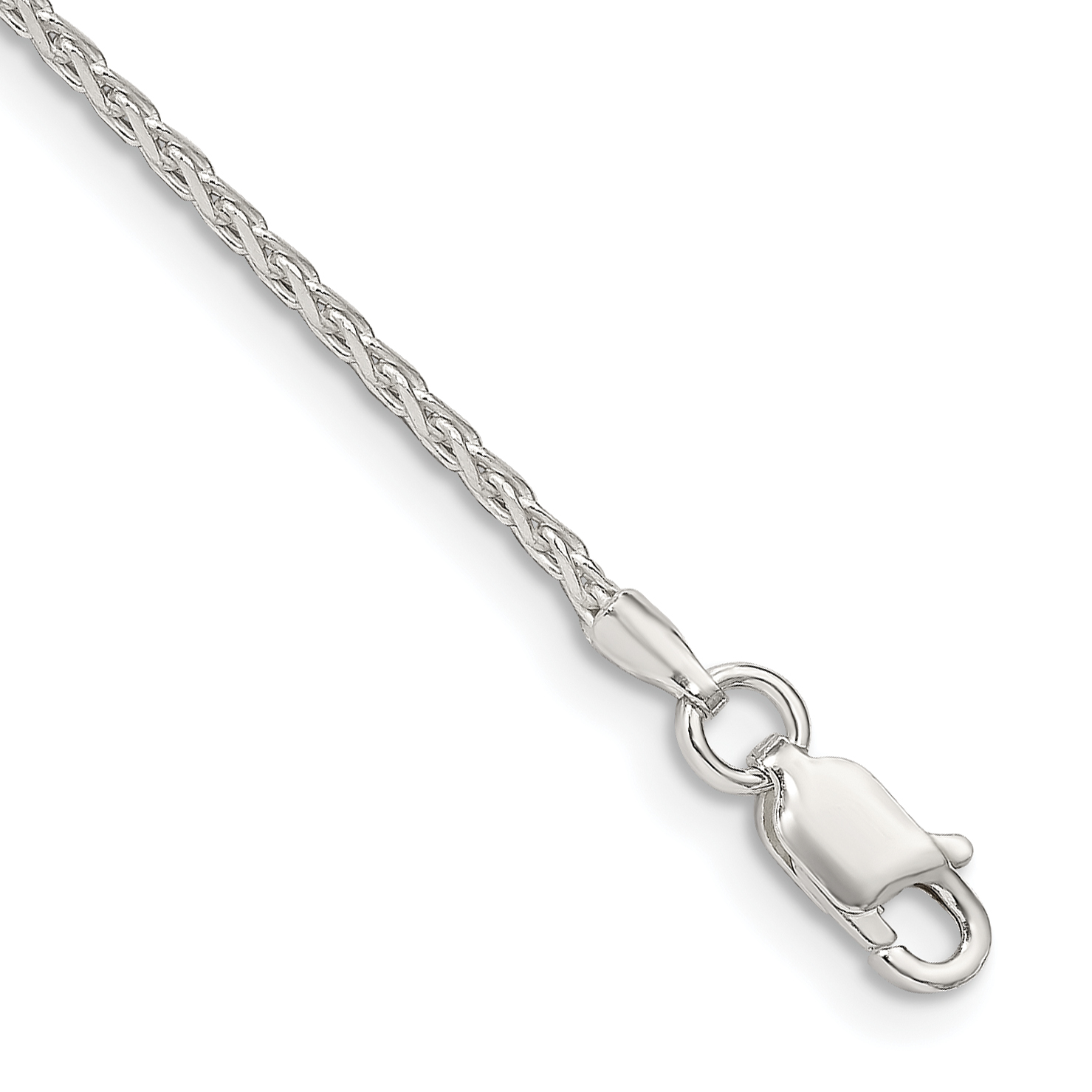 Sterling Silver 1.7mm Diamond-cut Round Spiga Chain (QSR050-7)
