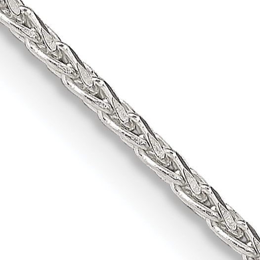 Sterling Silver 1.7mm Diamond-cut Round Spiga Chain w/2in ext. (QSR050E-18)