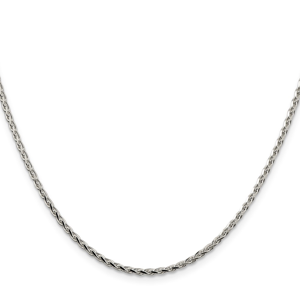 Sterling Silver 2.15mm Diamond-cut Round Spiga Chain (QSR060-30)