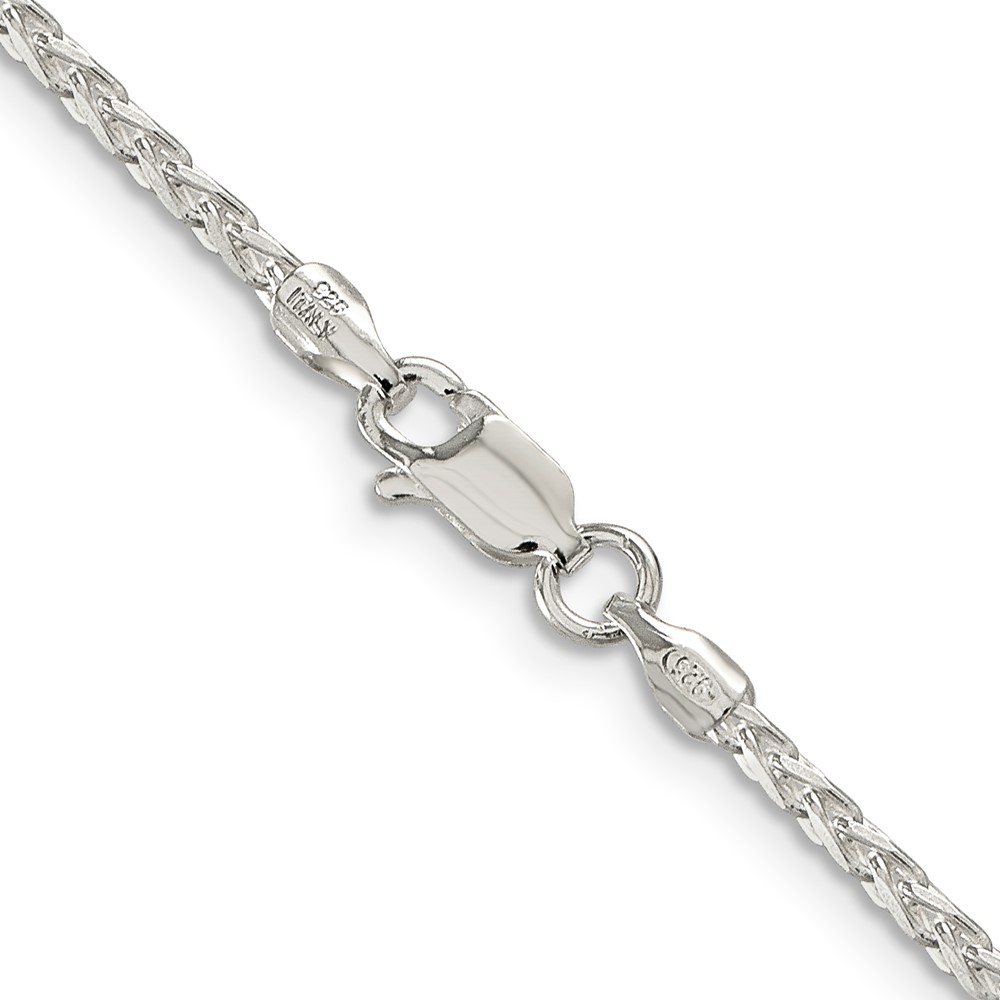 Sterling Silver 2.15mm Diamond-cut Round Spiga Chain (QSR060-30)