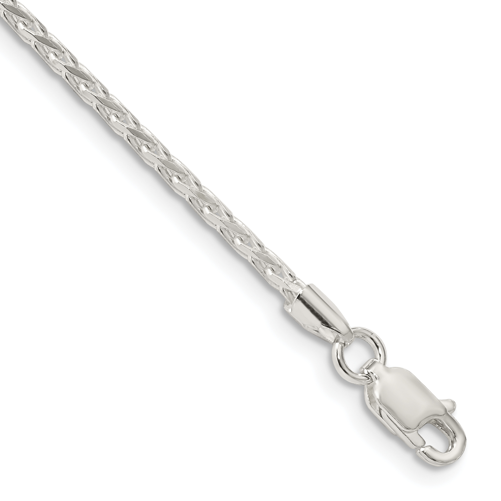 Sterling Silver 2.15mm Diamond-cut Round Spiga Chain (QSR060-7)