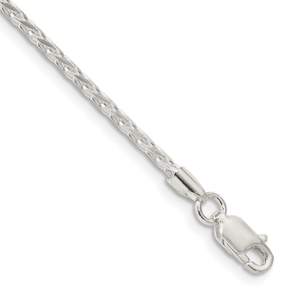 Sterling Silver 2.15mm Diamond-cut Round Spiga Chain (QSR060-7)