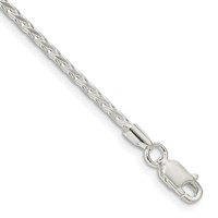 Sterling Silver 2.15mm Diamond-cut Round Spiga Chain view 1