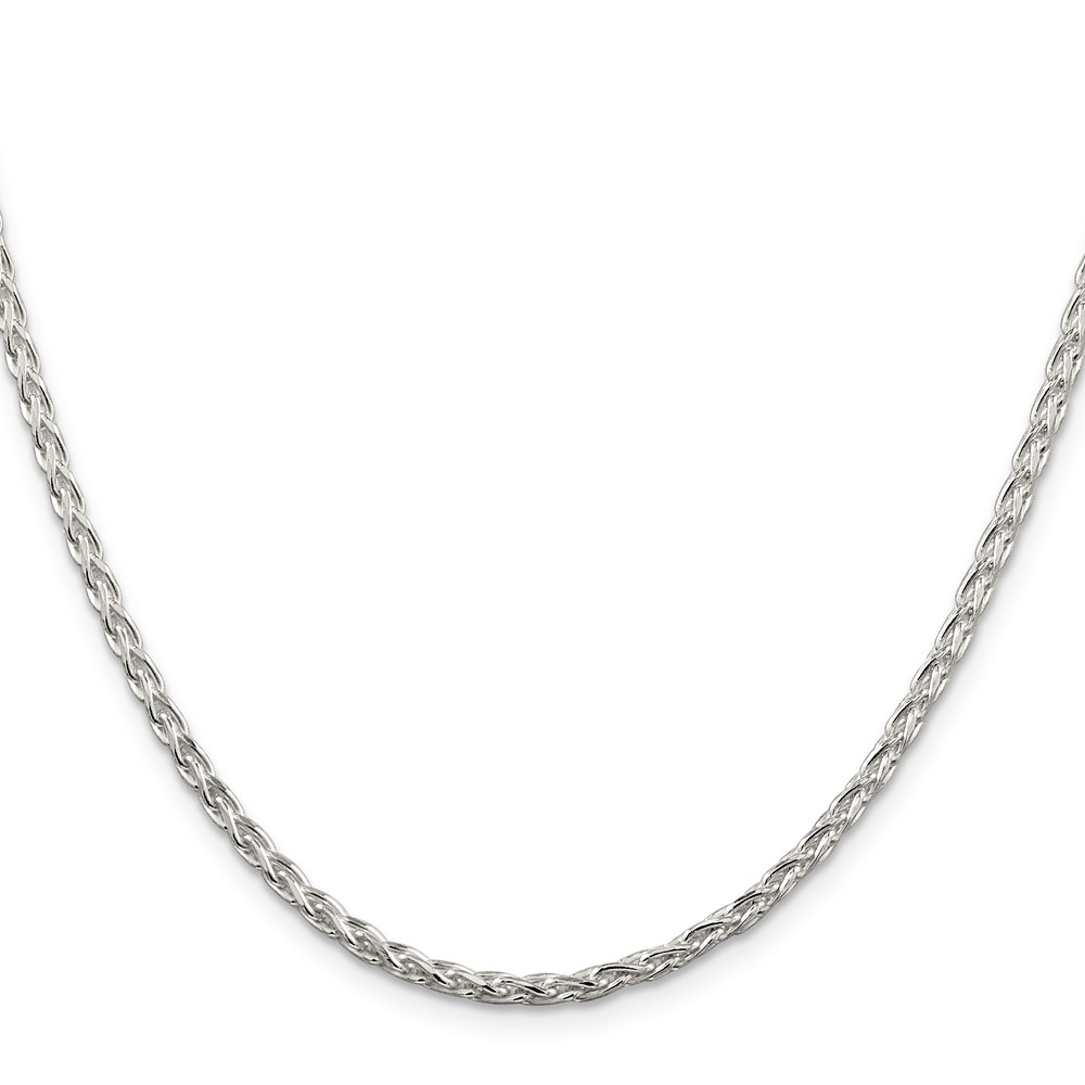 Sterling Silver 2.85mm Diamond-cut Round Spiga Chain (QSR080-20)