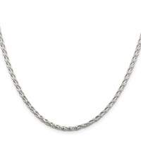 Sterling Silver 2.85mm Diamond-cut Round Spiga Chain view 2