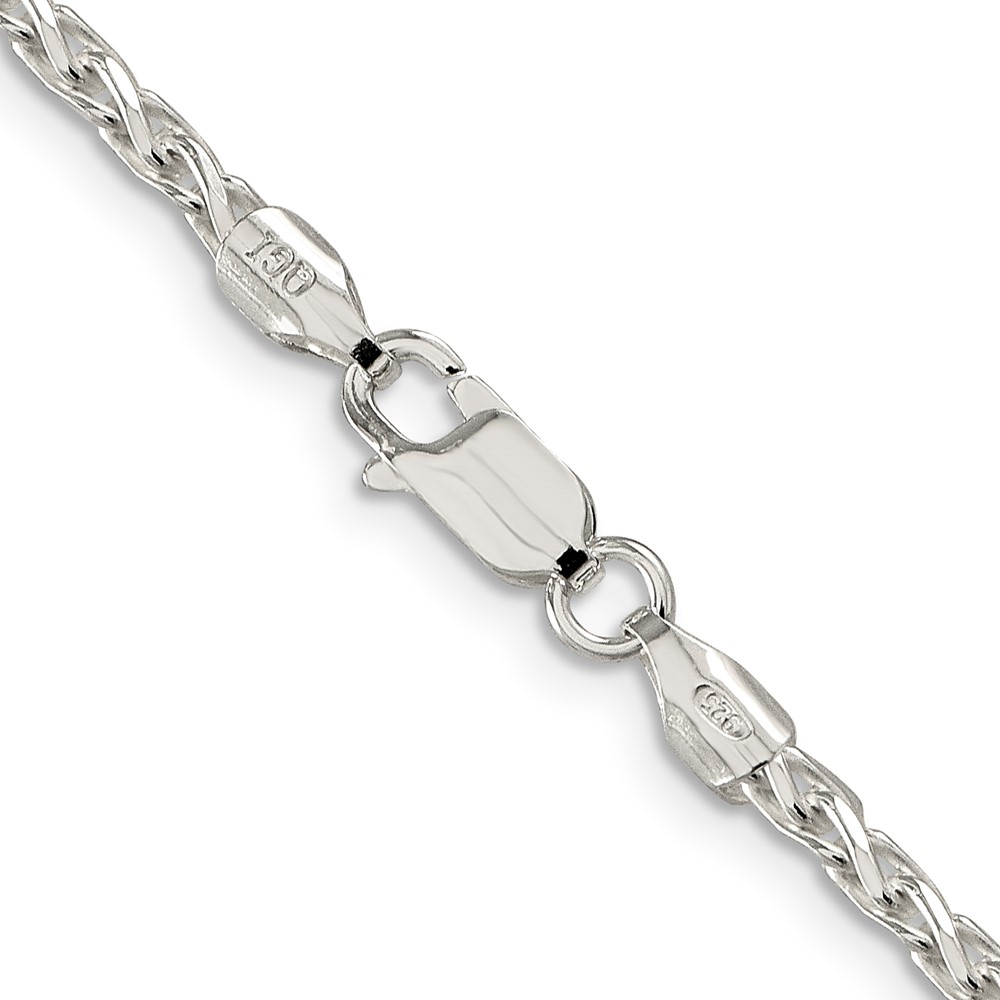 Sterling Silver 2.85mm Diamond-cut Round Spiga Chain (QSR080-20)