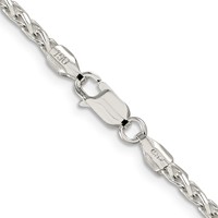 Sterling Silver 2.85mm Diamond-cut Round Spiga Chain view 3