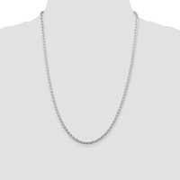Sterling Silver 2.85mm Diamond-cut Round Spiga Chain view 4