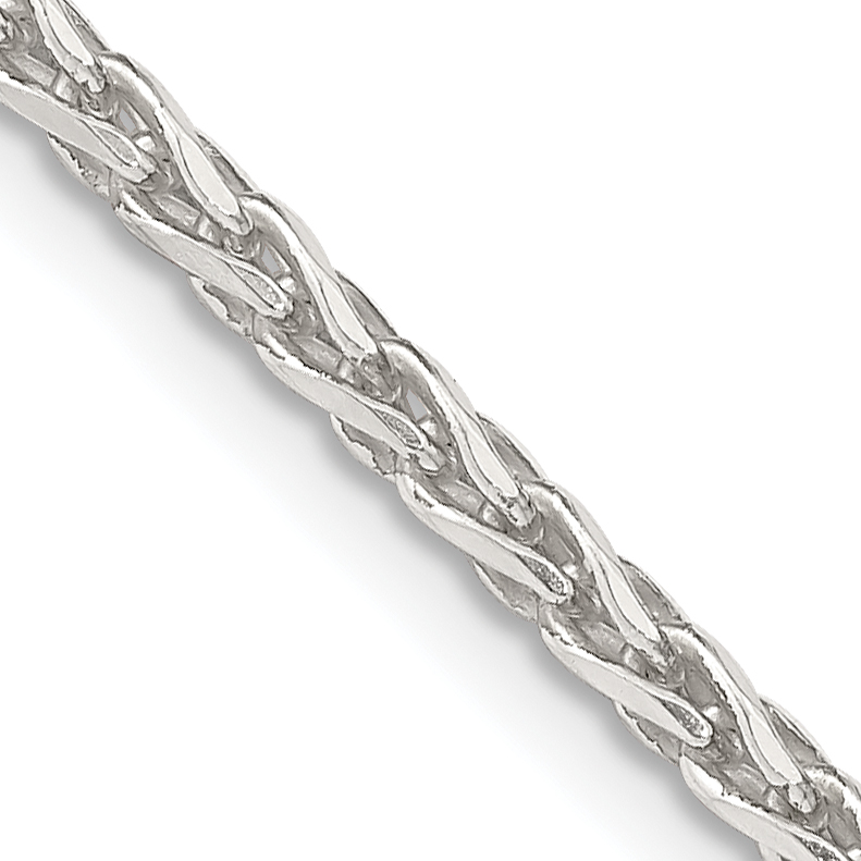 Sterling Silver 2.85mm Diamond-cut Round Spiga Chain (QSR080-18)