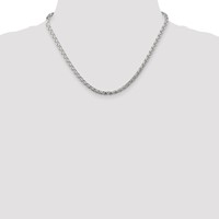 Sterling Silver 3.5mm Diamond-cut Round Spiga Chain view 4
