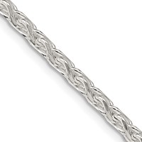 Sterling Silver 3.5mm Diamond-cut Round Spiga Chain view 1