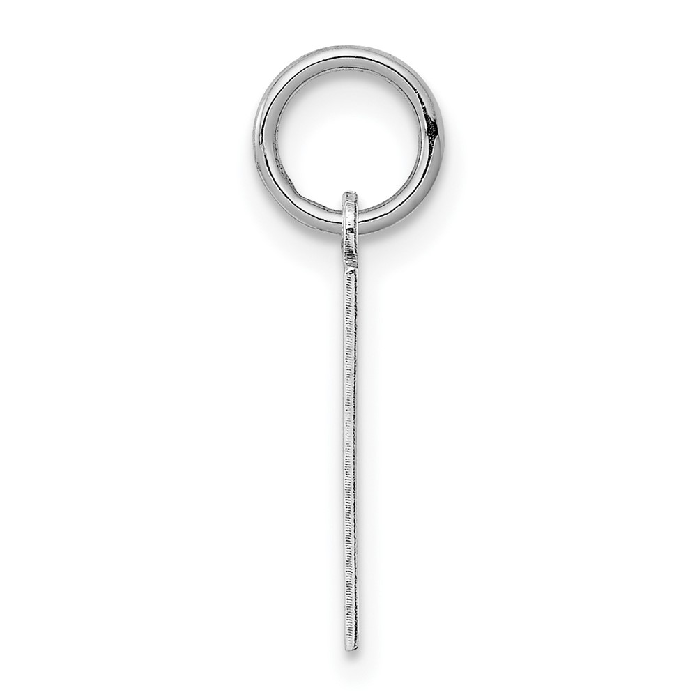 Sterling Silver/Rhodium-plated Polished Number 1 Charm (QSS01)
