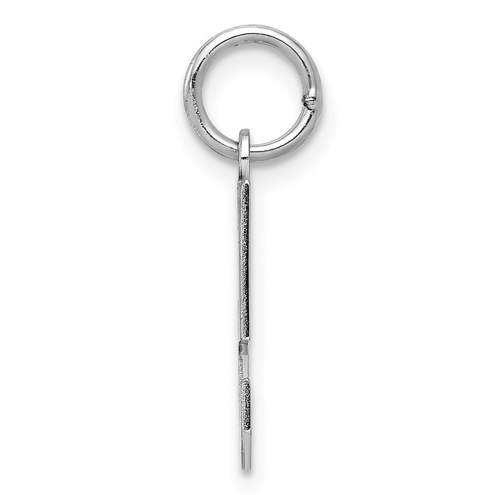 Sterling Silver/Rhodium-plated Polished Number 5 Charm (QSS05)