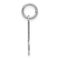 Sterling Silver Rhodium-plated Polished Number 5 Charm view 2