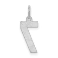 Sterling Silver Rhodium-plated Polished Number 7 Charm view 4