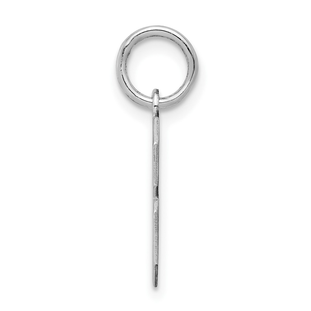 Sterling Silver/Rhodium-plated Polished Number 8 Charm (QSS08)