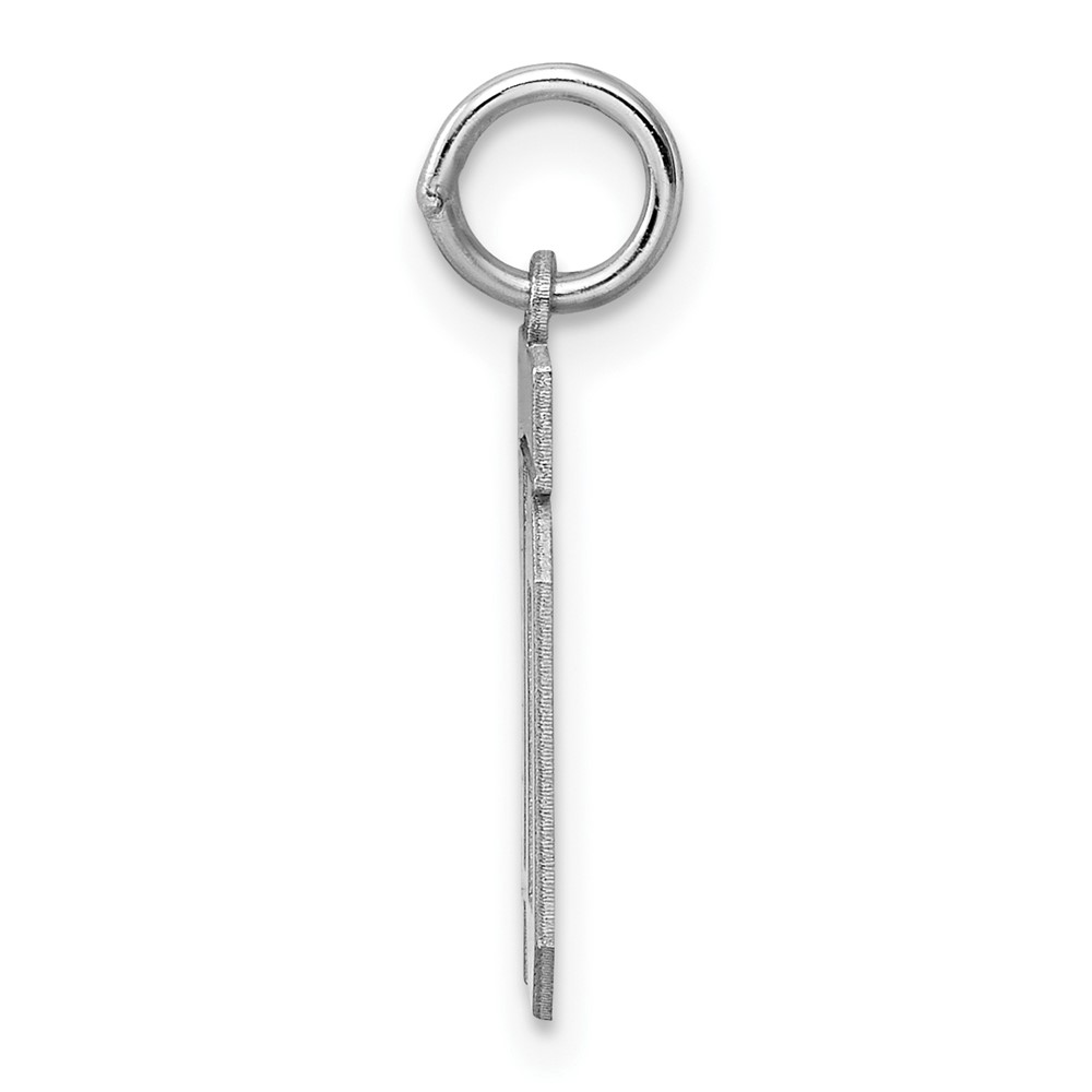 Sterling Silver/Rhodium-plated Polished Number 10 Charm (QSS10)
