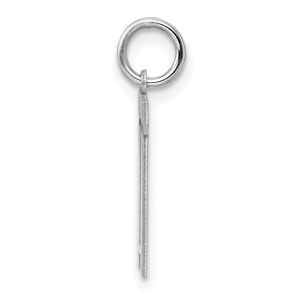 Sterling Silver/Rhodium-plated Polished Number 11 Charm (QSS11)
