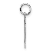 Sterling Silver Rhodium-plated Polished Number 12 Charm view 2