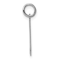 Sterling Silver Rhodium-plated Polished Number 14 Charm view 2
