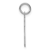 Sterling Silver Rhodium-plated Polished Number 15 Charm view 2