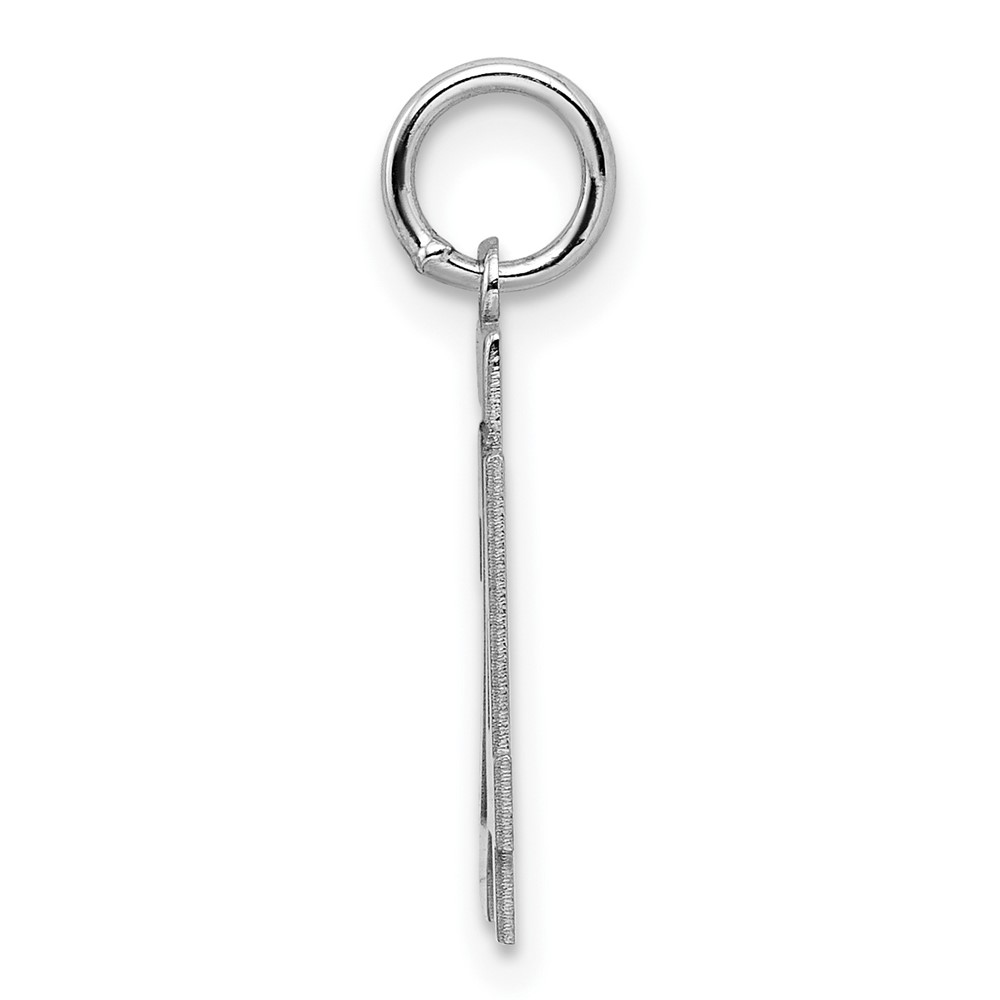 Sterling Silver/Rhodium-plated Polished Number 24 Charm (QSS24)