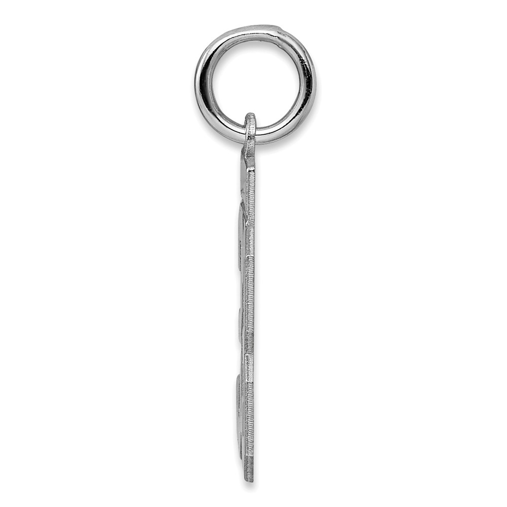 Sterling Silver/Rhodium-plated Polished Number 33 Charm (QSS33)