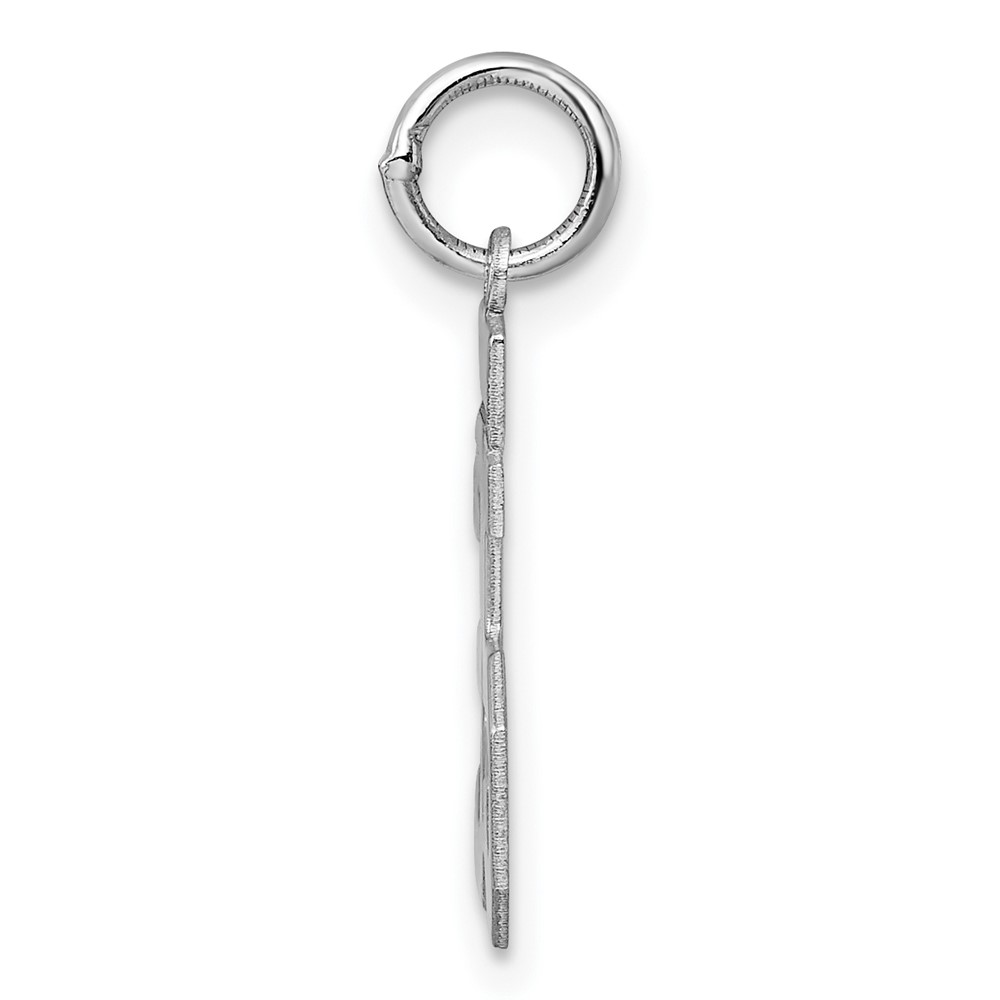 Sterling Silver/Rhodium-plated Polished Number 35 Charm (QSS35)