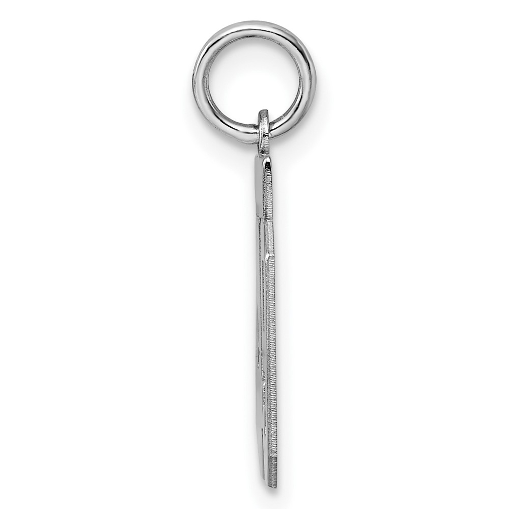 Sterling Silver/Rhodium-plated Polished Number 49 Charm (QSS49)