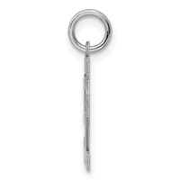 Sterling Silver Rhodium-plated Polished Number 52 Charm view 2