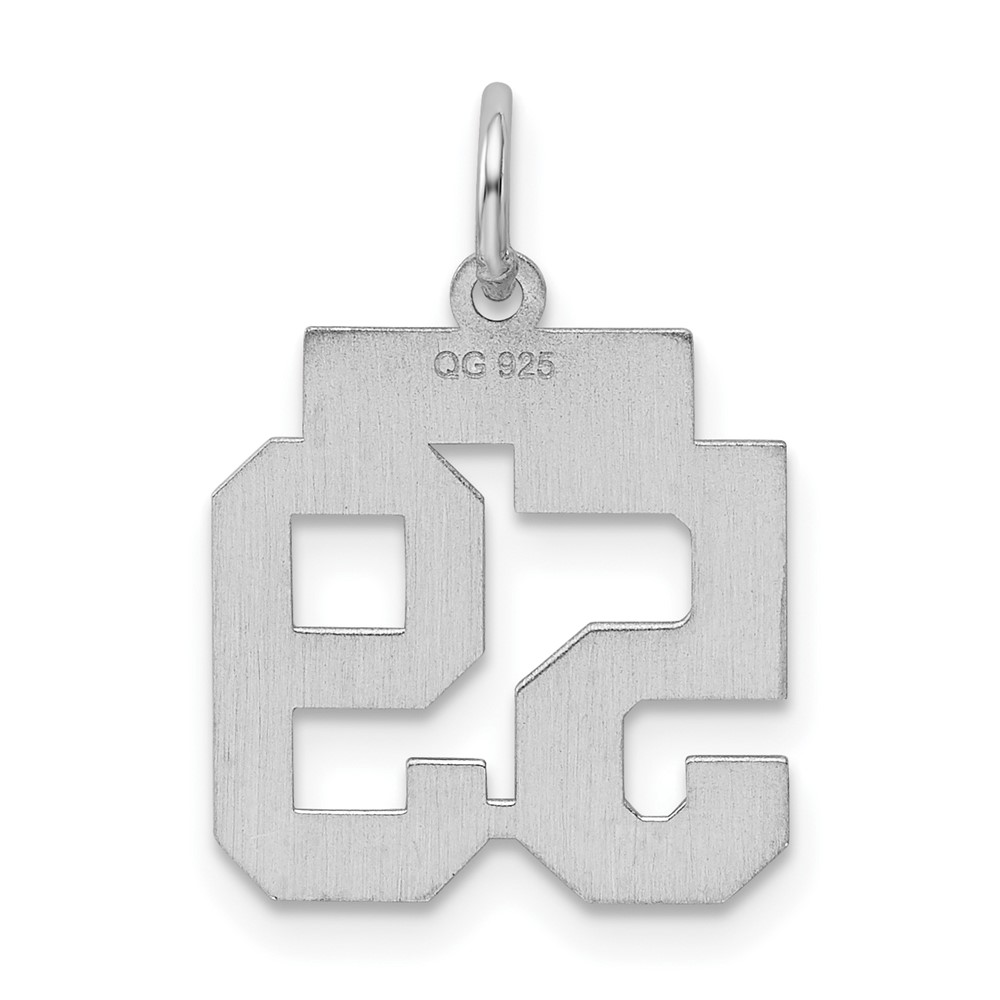 Sterling Silver/Rhodium-plated Polished Number 59 Charm (QSS59)