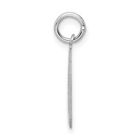 Sterling Silver Rhodium-plated Polished Number 60 Charm view 2