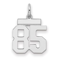Sterling Silver Rhodium-plated Polished Number 85 Charm view 1